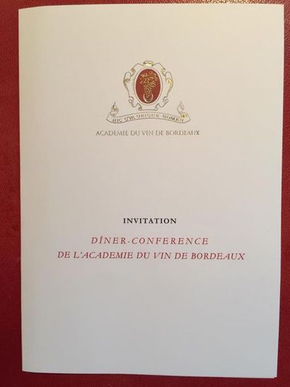 null Invitation pour 4 personnes à une conférence de l'Académie du vin de Bordeaux...