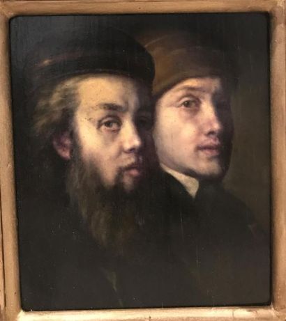 null ECOLE ITALIENNE
Portraits d'hommes 
Huile sur panneau
37,5 x 32,5 cm. (vitrine...