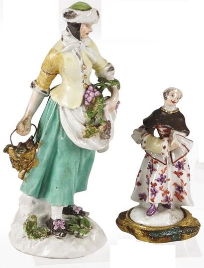 null Meissen
Statuette miniature en porcelaine représentant une femme de qualité,...