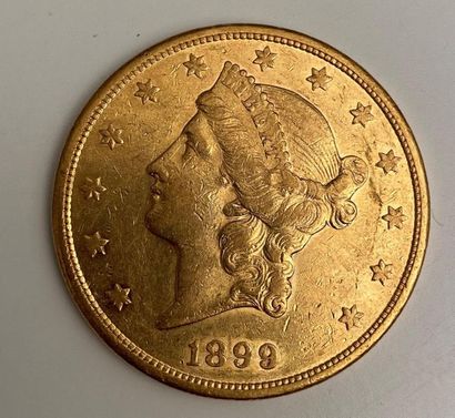 Pièce de vingt dollars en or. 1899. 