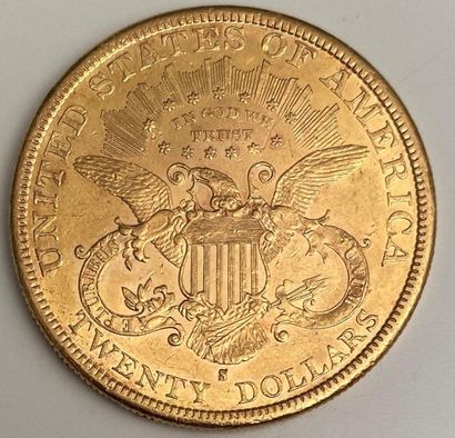 null Pièce de vingt dollars en or. 1893.