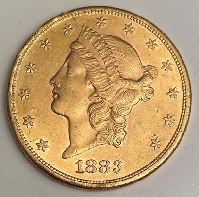 Pièce de vingt dollars en or. 1893.