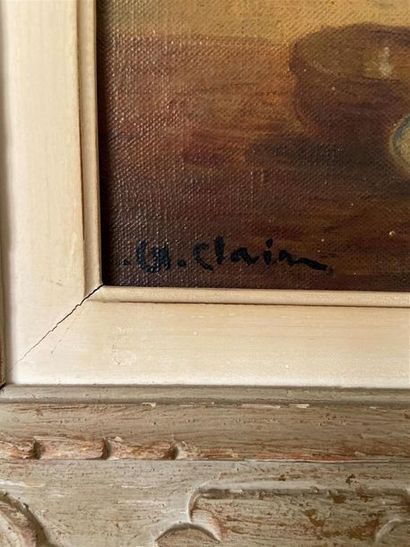 null Attribué à Charles CLAIR (1860-1930)
Lavandières
Huile sur toile, signée en...