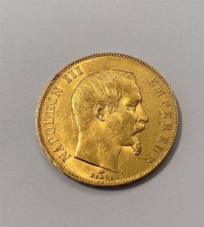 Une pièce de 50 francs or, Napoléon III,...