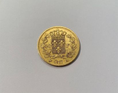 null Pièce de 40 francs or, Louis XVIII, 1817 A, TTB
12,8 g. 