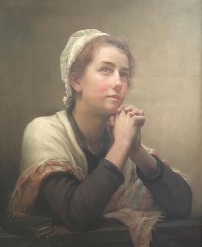 null * Pascal BLANCHARD (1807-1900)
La prière
Huile sur toile, signée en bas à droite....