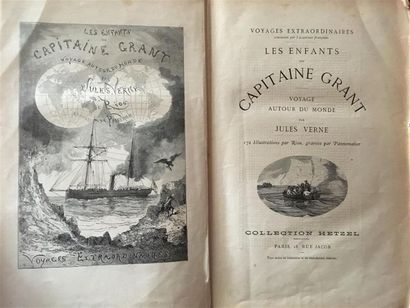 null Jules VERNE, Les enfants du capitaine Grant, Edition Hetzel. Cartonage polychrome....