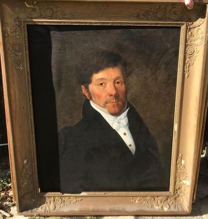 null Ecole française du XIXème siècle 
Portrait d'homme
Huile sur toile 
70 x 55...