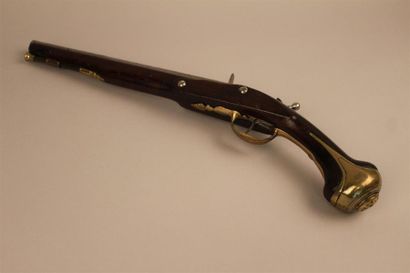 null PISTOLET DE CAVALERIE à silex, modèle de 1733, Canon de 300 mm. 
Accident 
...