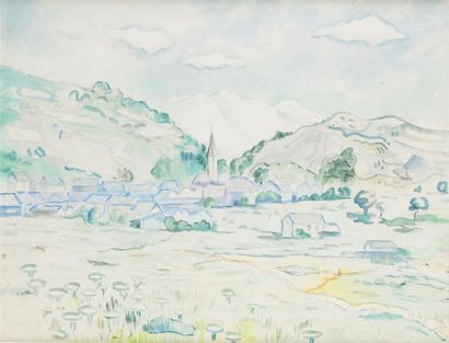 null Henri Liénard de SAINT -DELIS (1878 - 1949)
Village de montagne
Aquarelle, signée...