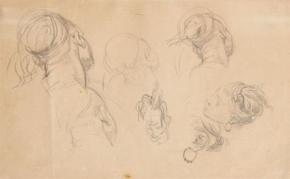 null Georges CLAIRIN (1843-1919)
Ensemble de 17 dessins portant le cachet d'atelier....