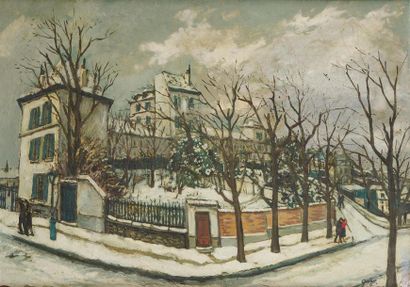 null *Alphonse QUIZET (1885 - 1955)
La rue Saint Vincent sous la neige
Huile sur...