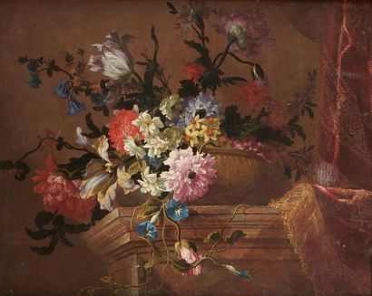 null Attribué à Jean-Baptiste MONNOYER (Lille 1636 - Londres 1699)
Fleurs coupées...