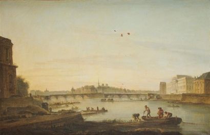 null Jean Baptiste François GENILLION (? 1750 - Paris, 1829)
Vue du Louvre depuis...