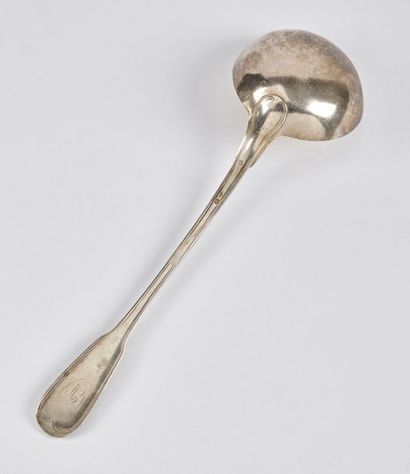 null Silver ladle, monogrammed net model.
PARIS 1819-1838
Goldsmith: Cincinnatus...