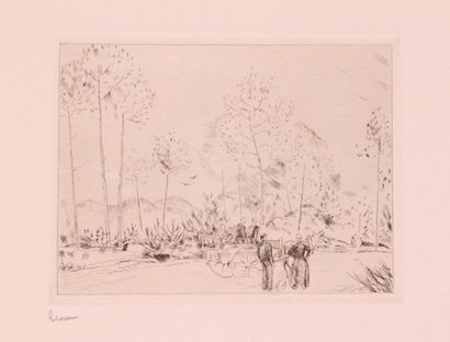 null Jean-Emile LABOUREUR (1877-1943)
Cahier de six paysages gravés à l'eau-forte,...