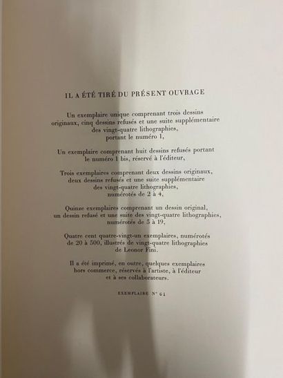 null Charles BAUDELAIRE - Leonor FINI
Les fleurs du mal, Paris, Cercle du Livre Précieux,...