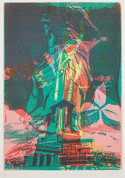 null Pol BURY (1922-2005)
Statue de la liberté
Lithographie en couleur, signée en...