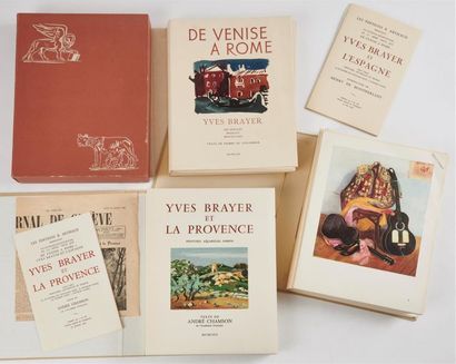 null Yves BRAYER . 3 volumes illustrés par Brayer. Paris, Artaud, 1953-1962. 3 volumes...