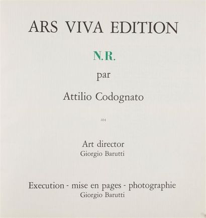 null Attilio CODOGNATO
Les nouveaux réalistes. Art Viva Edition. Mise en page et...