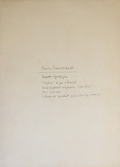 null Henri CREUZEVAULT (1905-1971)
Deux dessins à la mine de plomb sur papier, vers...