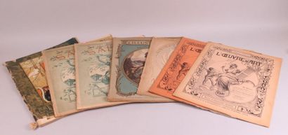null Ensemble de revues, comprenant : 
- L'ILLUSTRATION, 5 volumes (Salons de 1894,1895,1896,1913,1922...
