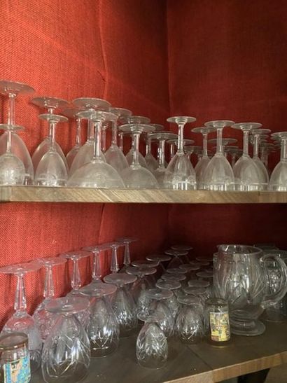 null Two parts of Baccarat glass and orangeade glasses services 