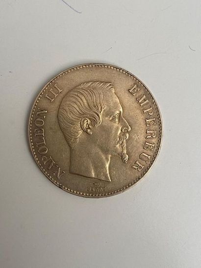 null * 100 gold franc coin - Napoleon III (1852-1870) bareheaded, 1858