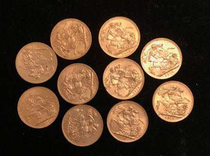 null ** Ten 1912 gold sovereign coins
Selling costs: 9.6% incl. VAT