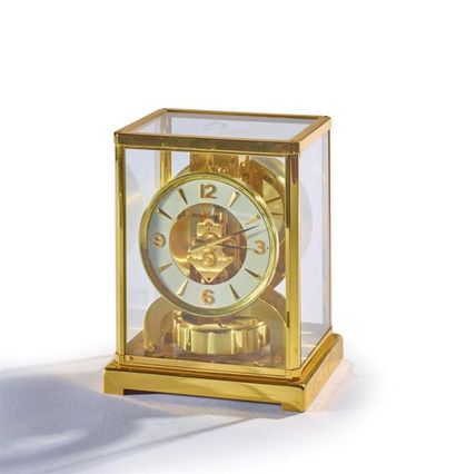 null JEAGER LECOULTRE 
" ATMOS"
Atmospheric cage clock, gilded brass body, five-sided...