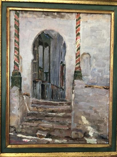 null DELAPLANCHE (XIX-XXème siècle)

L'entrée de la mosquée

Huile sur toile signée...