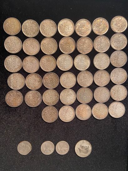 Set of 835/1000e silver coins including :...