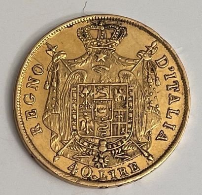 null *1 pièce de 40 lires italiennes or, Napoléon, 1812