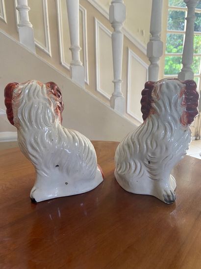null STAFFORDSHIRE

Pair of earthenware Cavalier King Charles dogs

H. 17 cm high...