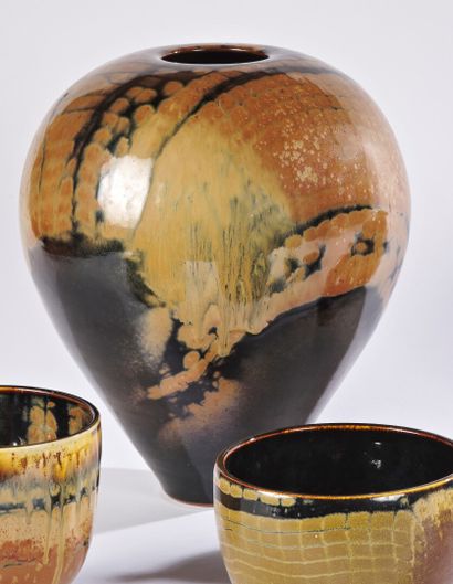 null Didier HOFT (né en 1957)

Vase ovoïde légèrement conique en céramique à émail...