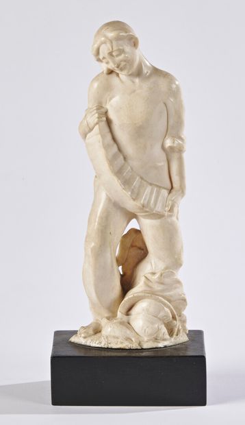 null Zoltan KISS (1895-1981)

"Fisherman", 1935. 

Direct carving in ivory on a quadrangular...