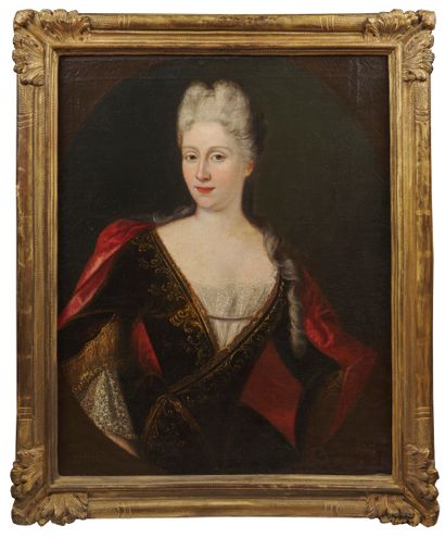 null French school of the early 18th century 

Portrait of a lady with a red shawl

Oil...