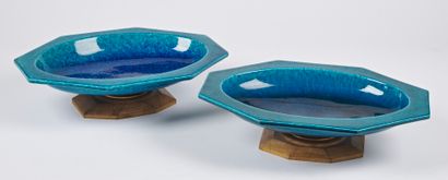 null Paul MILET (1870-1950) - SEVRES

Pair of ceramic bowls with octagonal body entirely...