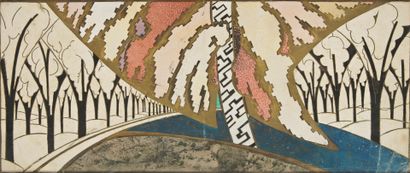 null Jean GOULDEN (1878-1946)

Landscape 

Gouache and ink

Sight size : 21 x 50,...