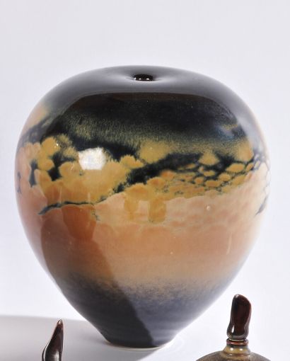 null Didier HOFT (born in 1957)

Ovoid vase with a conical body and a small neck....