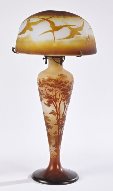 null ETABLISSEMENTS GALLE (1904-1936)

Lampe de table à pied balustre épaulé et abat-jour...