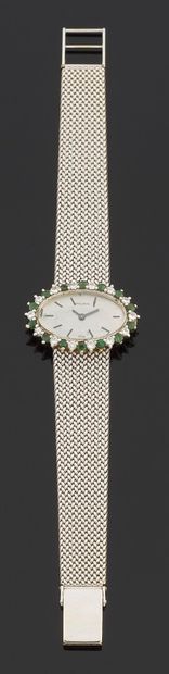 Bracelet watch of lady in white gold 750...