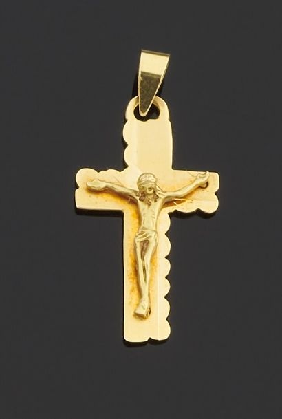 Pendentif croix en or jaune 750 millièmes...