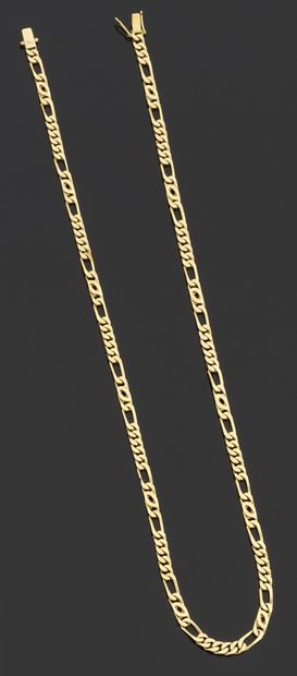 Articulated necklace in yellow gold 750 thousandths,...