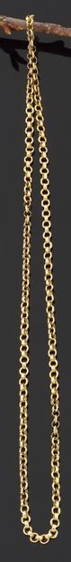 Articulated necklace in yellow gold 750 thousandth,...
