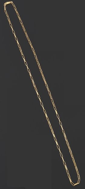 null Articulated necklace in yellow gold 750 thousandth, the links of round form.

(Wear).

Length:...