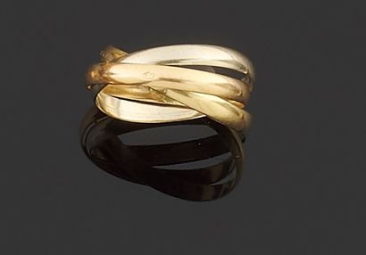 Ring three interlaced rings in gold 750 thousandths...