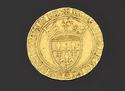 CHARLES VI (1380.1422) 
Gold Ecu with a crown....