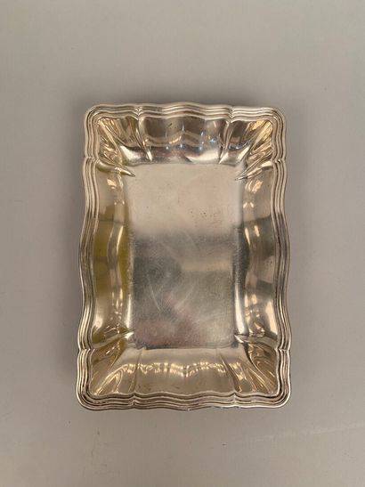 null Small cup empty-pocket out of silver 800 thousandths, model nets contours.

German...