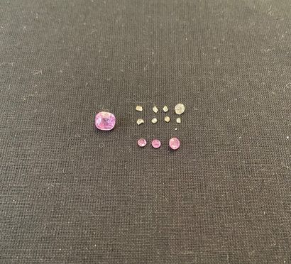 null Pink sapphire on paper cushion shape weighing 1.26 carat.

A few small imitation...